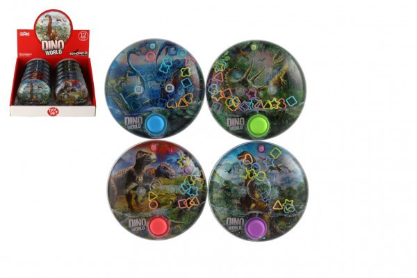 Vodná hra hlavolam dinosaurus plast guľatá 10cm 4 druhy