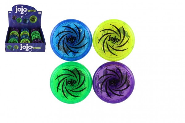 Jojo plast 6cm svietiaci na batérie 4 farby