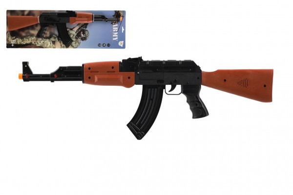 Samopal ARMY plast 62cm na batérie so zvukom so svetlom na karte