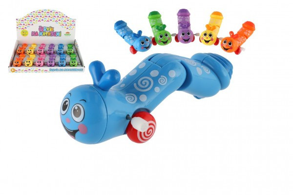 Červík na natiahnutie lezúci plast 13cm 6 farieb