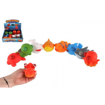 Zvieratko morské stláčacie antistresové silikón 9-10cm mix druhov v sáčku