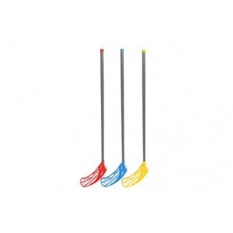 Hokejka floorbalová zahnutá doprava hliník/plast 115 cm 3 farby v sáčku
