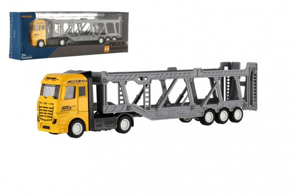 Auto kamión prepravník plast 22cm na voľný chod v krabičke 26x9x4cm