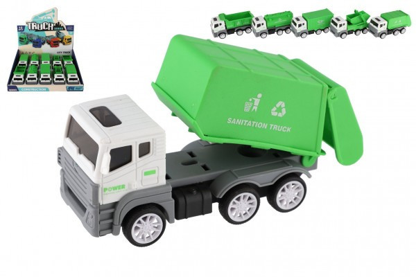 Auto stavebný nákladný plast 14cm na zotrvačník 5 druhov
