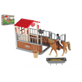 Sada farma kôň s doplnkami plast v krabici 30x20x7, 5cm