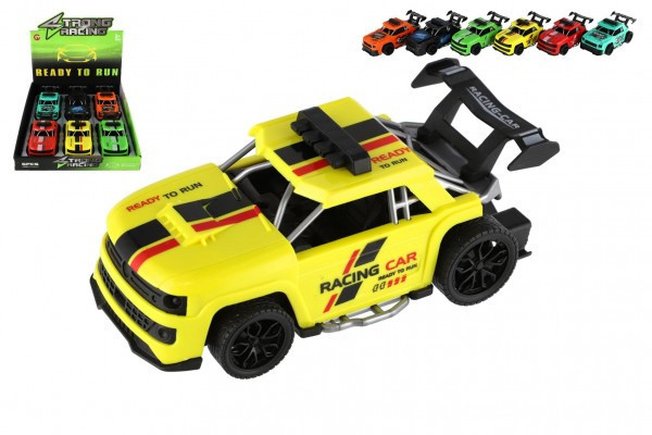 Auto závodný plast 16cm na zotrvačník mix farieb