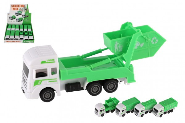 Auto mestské služby plast 12cm na spätné natiahnutie 4 druhy