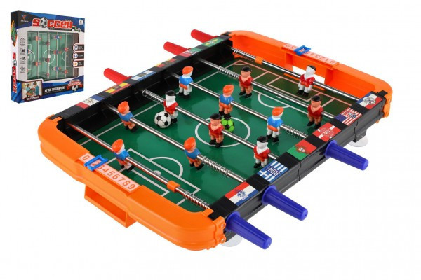 Kopaná/Futbal stolný plast/kov spoločenská hra v krabici 37x34,5x6cm