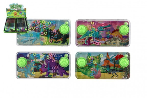 Vodná hra hlavolam 11x6cm plast dinosaurus 4 druhy