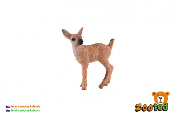 Jeleň európsky kolouch zooted plast 4cm vo vrecku
