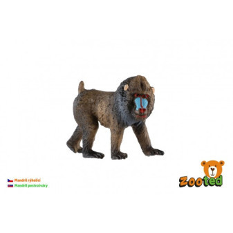 Mandril ryholiaci samec zooted opice plast 7cm v sáčku