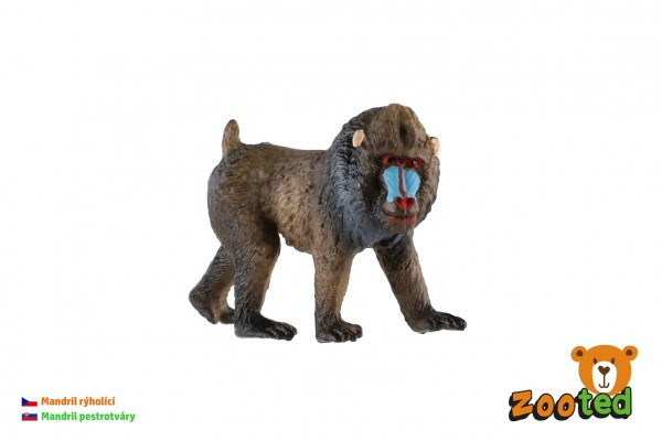 Mandril ryholiaci samec zooted opice plast 7cm v sáčku