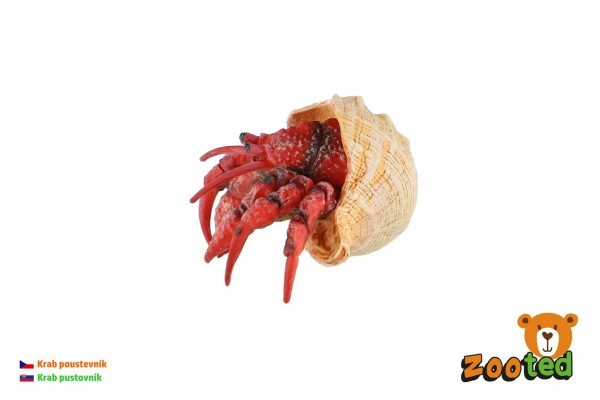 Krab pustovník zooted plast 7cm v sáčku