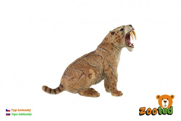 Tiger šabľozubý zooted plast 11cm