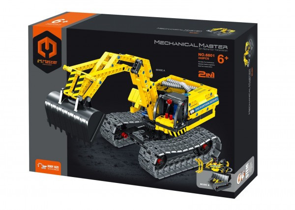 Stavebnica iM.MASTER bager/robot 2v1 plast 342 dielikov v krabici 31x23x6, 5cm