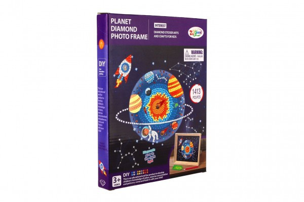 Kreatívna sada diamantové maľovanie Vesmír s nalepovacími diamantmi v krabici 21x27x3cm