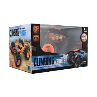 Auto RC Off-Road terénny 2,4 GHz plast 32cm dobíjací pack + batéria oranžová v krabici 38x23x26cm