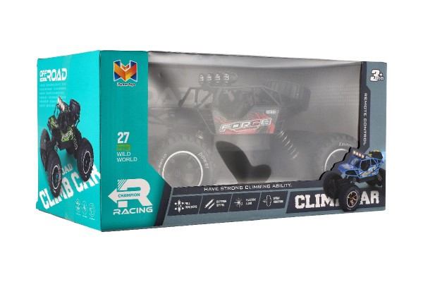Auto RC Off-Road vypúšťajúca paru plast 26cm 27MHz dobíjací pack+batérie so svetlom červené vk