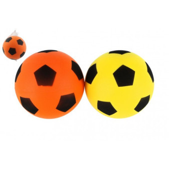 Lopta penová futbalová 21cm 2 farby v sieťke