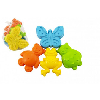 Formičky Bábovky na piesok plast zvieratká 12x10x8cm 12m+