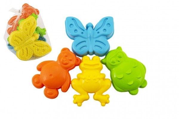 Formičky Bábovky na piesok plast zvieratká 12x10x8cm 12m+