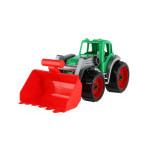 Traktor/nakladač/bager s lyžicou plast na voľný chod 2 farby 17x37x17cm 12m+