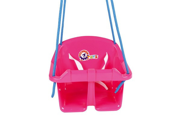 Hojdačka Baby plast ružová nosnosť 20kg 36x30x29cm 24m+