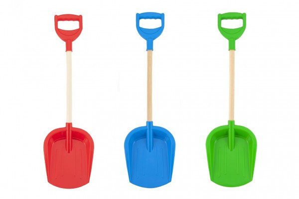 Lopatka na piesok plast/drevo 3 farby 19x64x7cm 12m+