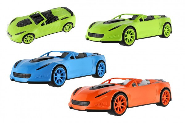Auto športový plast 16x38cm na voľný chod 3 farby v sieťke