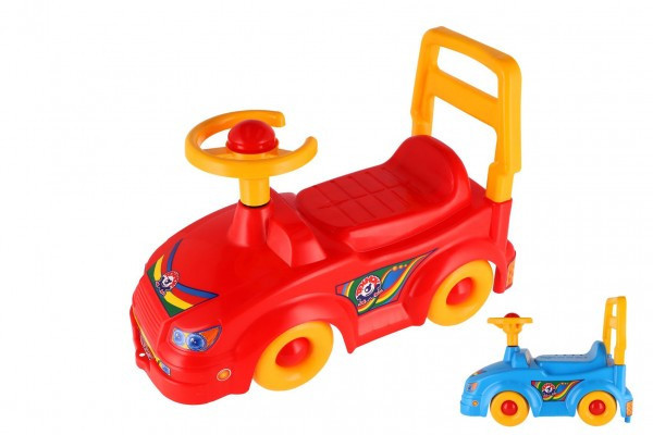 Odrážadlo auto plast 25x57x36cm 2 farby v sáčku od 12 do 35 mesiacov