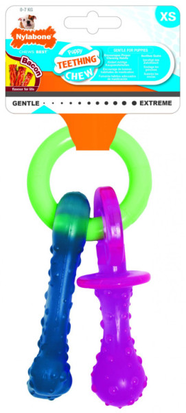 Nylabone hračka Puppy cumlík príchuť slanina XS