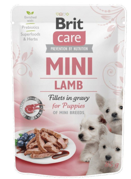 Kapsička Brit Care Mini Puppy Lamb fillets in gravy 85g