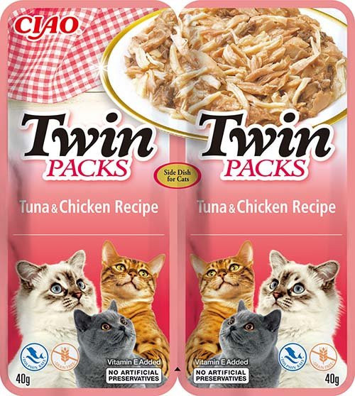 Kapsička Churu Cat Twin Packs - tuniak a kura vo vývare 80g