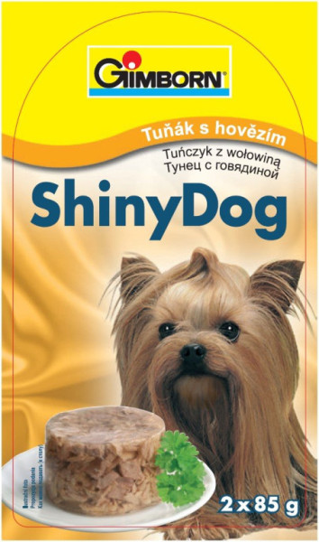 ShinyDog konzerva tuniak + hovädzie 2x85g