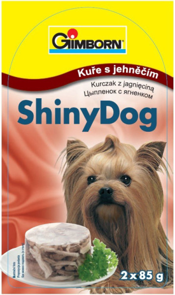 ShinyDog konzerva kuracie + jahňacie 2x85g