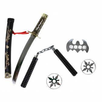 Japonský meč katana s príslušenstvom