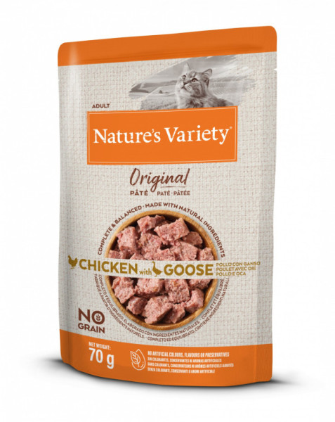 Kapsička Nature´s variety original pre mačky s kuracím a husou 70g