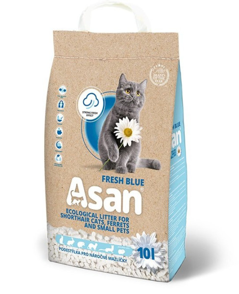 Asan Cat Fresh Blue eko-stelivo pro kočky a fretky 10l (2kg)