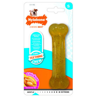 Nylabone hračka Puppy kosť príchuť kurča S