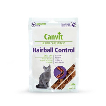 Canvit Health Care Snack Hairball pre mačky 100g