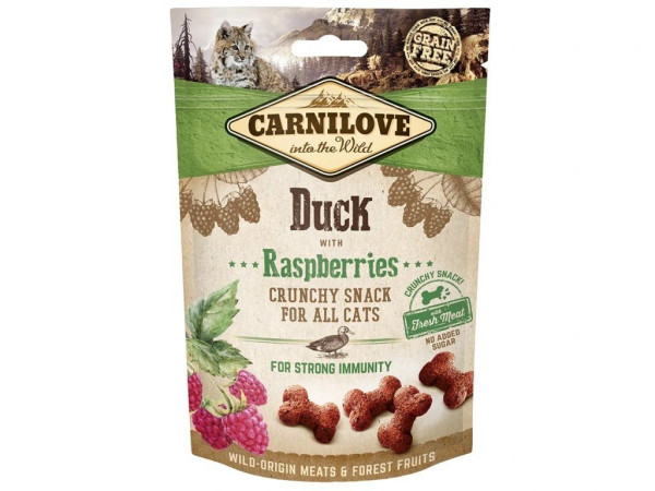 Carnilove Cat Crunchy Snack Duck, Raspberries, meat 50g