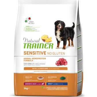 Trainer Natural Sensitive No glutén Adult Medium/Maxi jahňacie 3kg