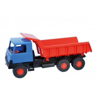 Auto nákladná korba červená kabína modrá plast 75cm