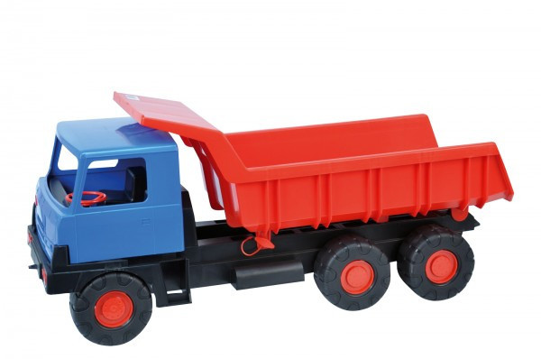 Auto nákladná korba červená kabína modrá plast 75cm