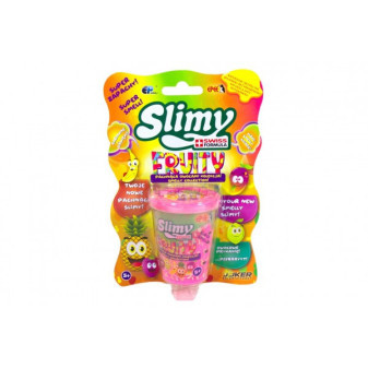 Sliz - hmota 100g vo farbe ovocia 8cm 5 druhov v plastovej krabičke na karte