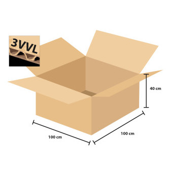 Krabička 3 vrstvá kartónová 100x100x40 mm (min objednávka 100 ks)