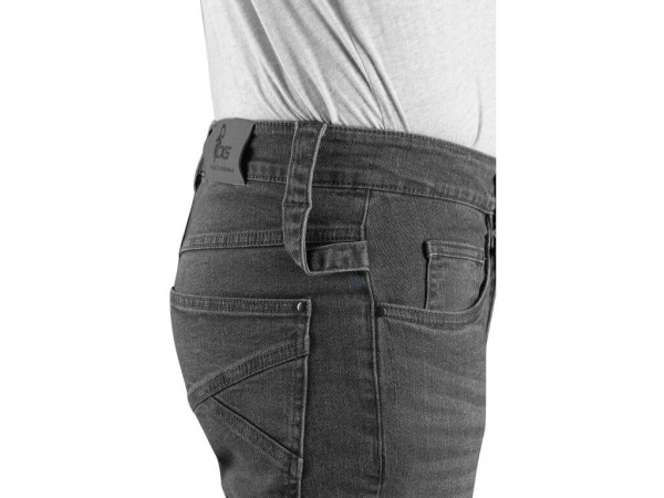 Nohavice jeans CXS ALBI, pánske, šedé