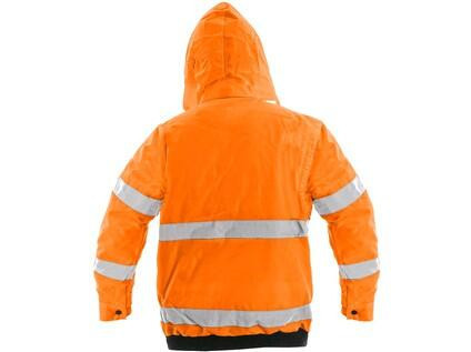 Bunda LEEDS, výstražná, zimná, pánska, oranžová, veľ. 3XL