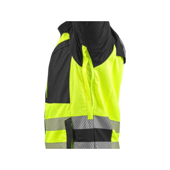 Blúza CXS NAOS HV, pánska, čierna-žltá Hi-Vis, reflexné pruhy
