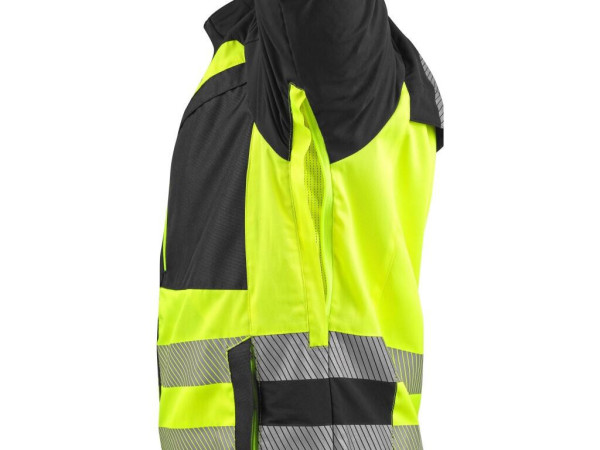 Blúza CXS NAOS HV, pánska, čierna-žltá Hi-Vis, reflexné pruhy